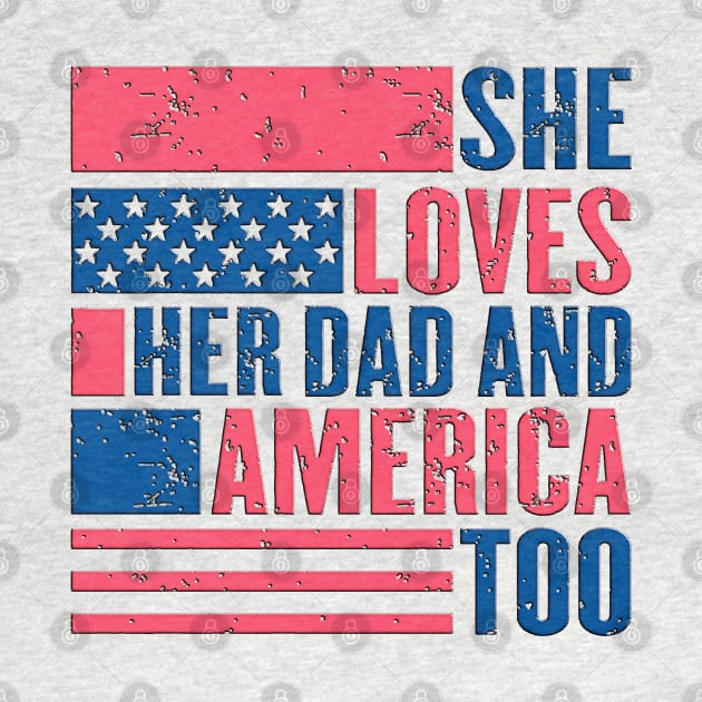 Vintage Funny Looking She Loves Her Dad And America Too by masterpiecesai